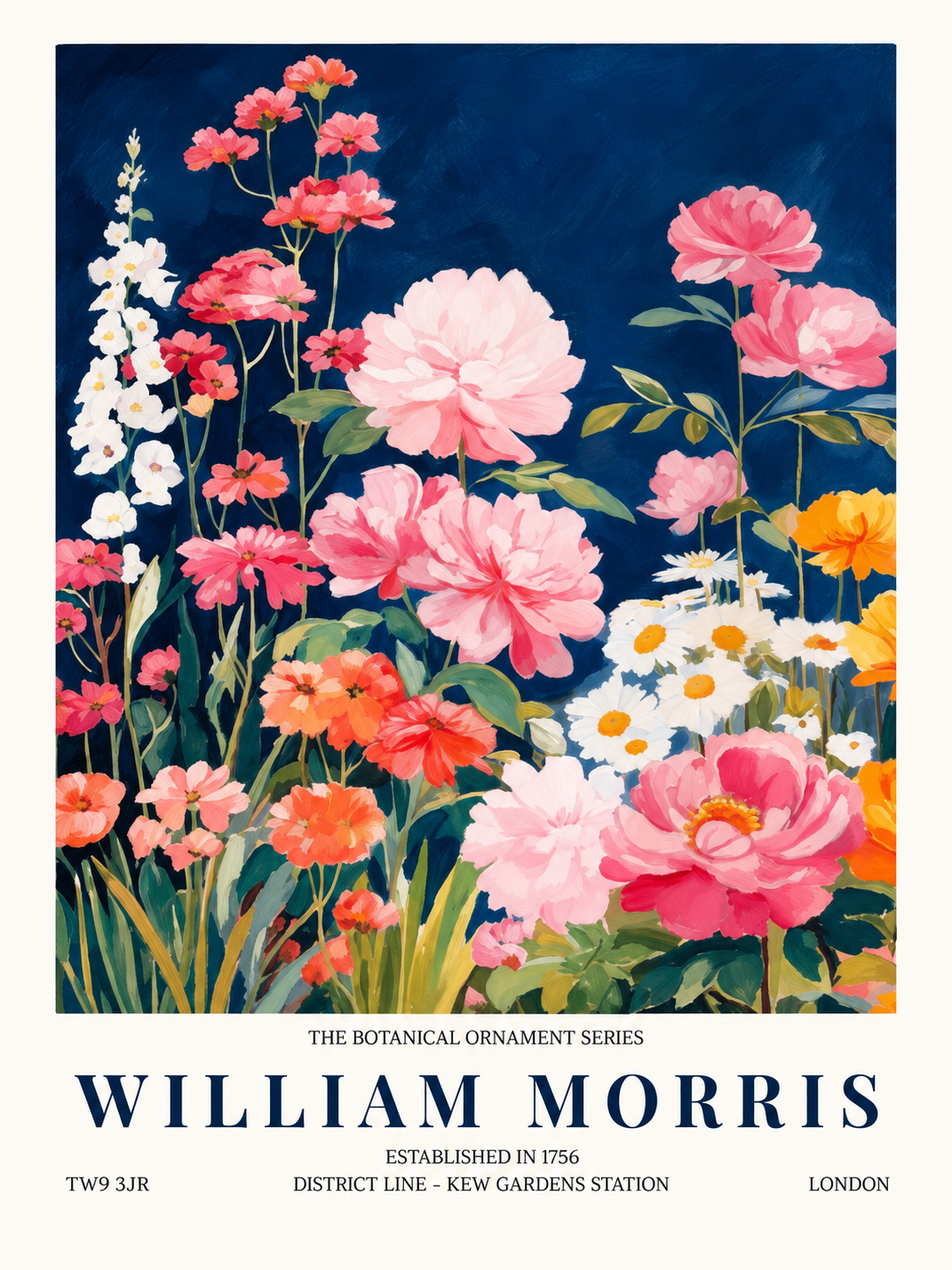 Frutos y Hojas, lámina decorativa inspirada en William Morris