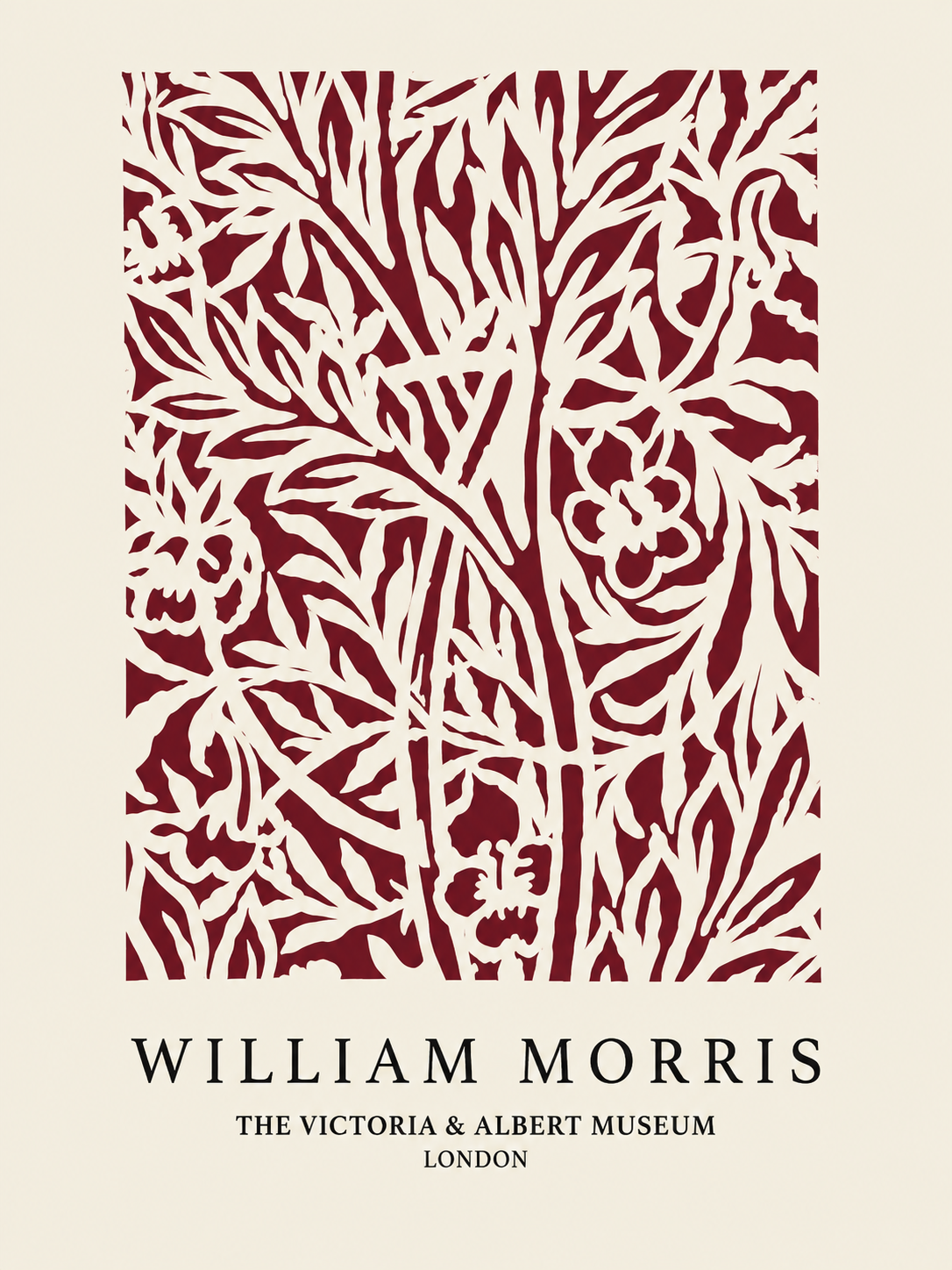 Flores de Primavera, lámina decorativa inspirada en William Morris