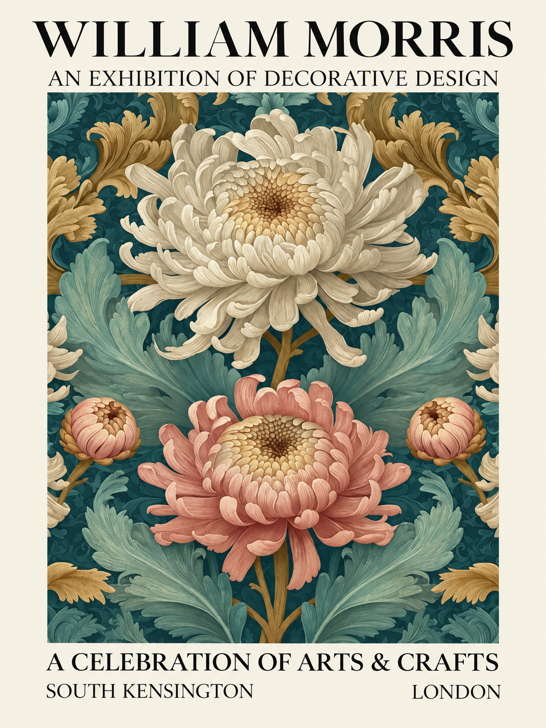 Hojas y Frutos, lámina decorativa inspirada en William Morris