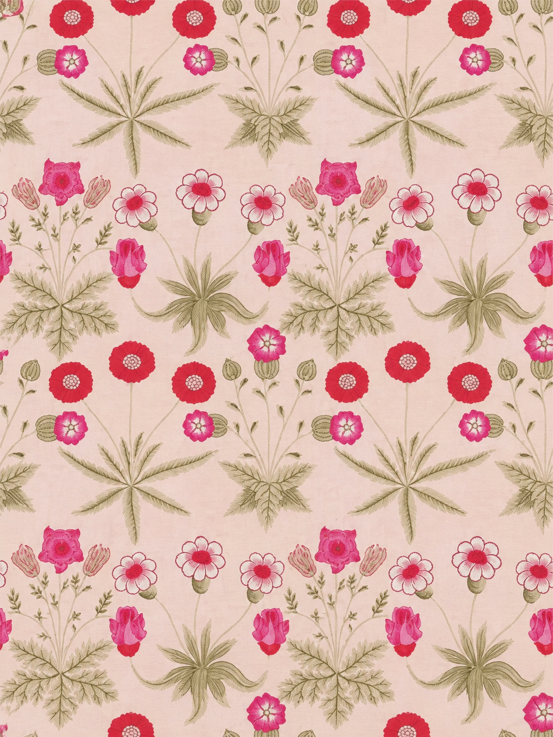 Flores de Invierno, lámina decorativa inspirada en William Morris