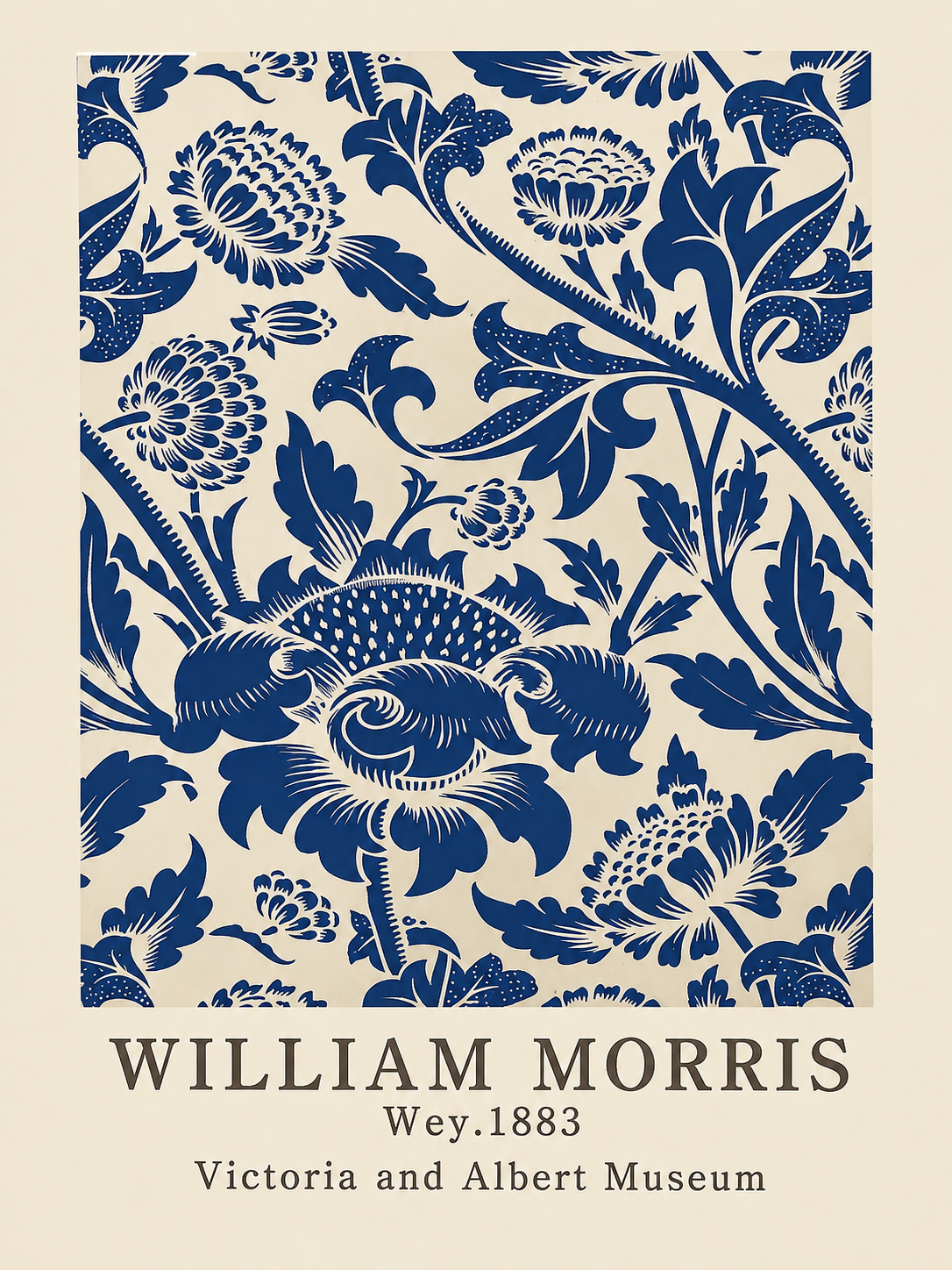 Ramas de Olivo, lámina decorativa inspirada en William Morris