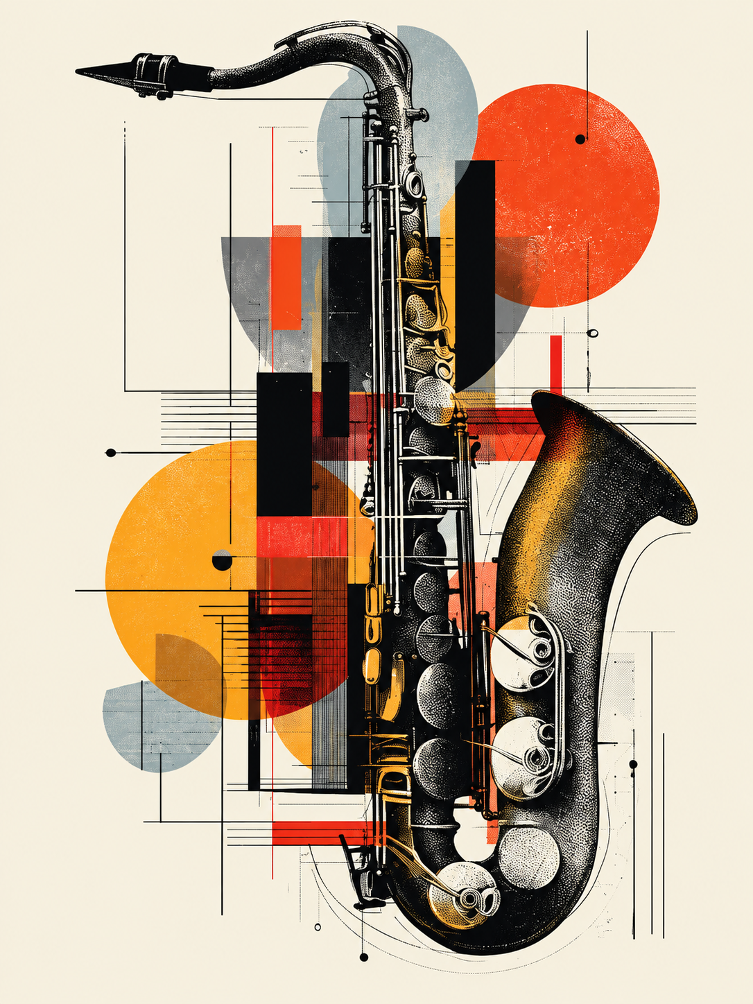 Geometric Sax Collage