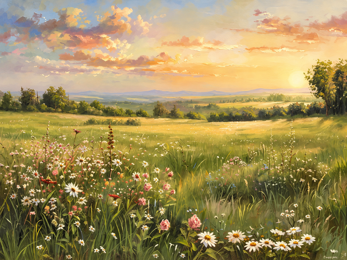 Campo de Flores al Sol