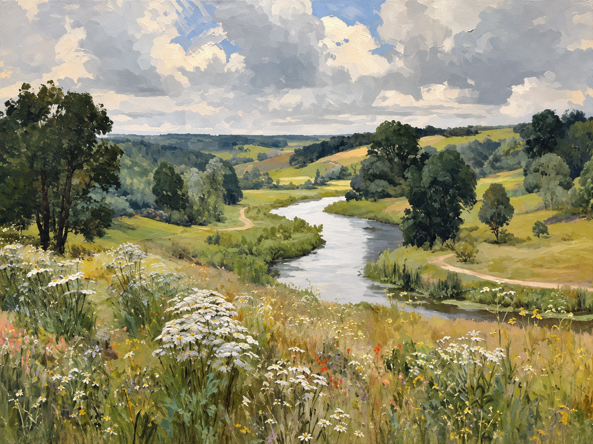 Río entre Campos