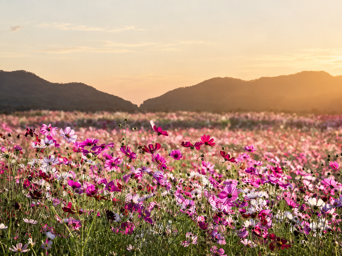 Campo de Flores Rosadas