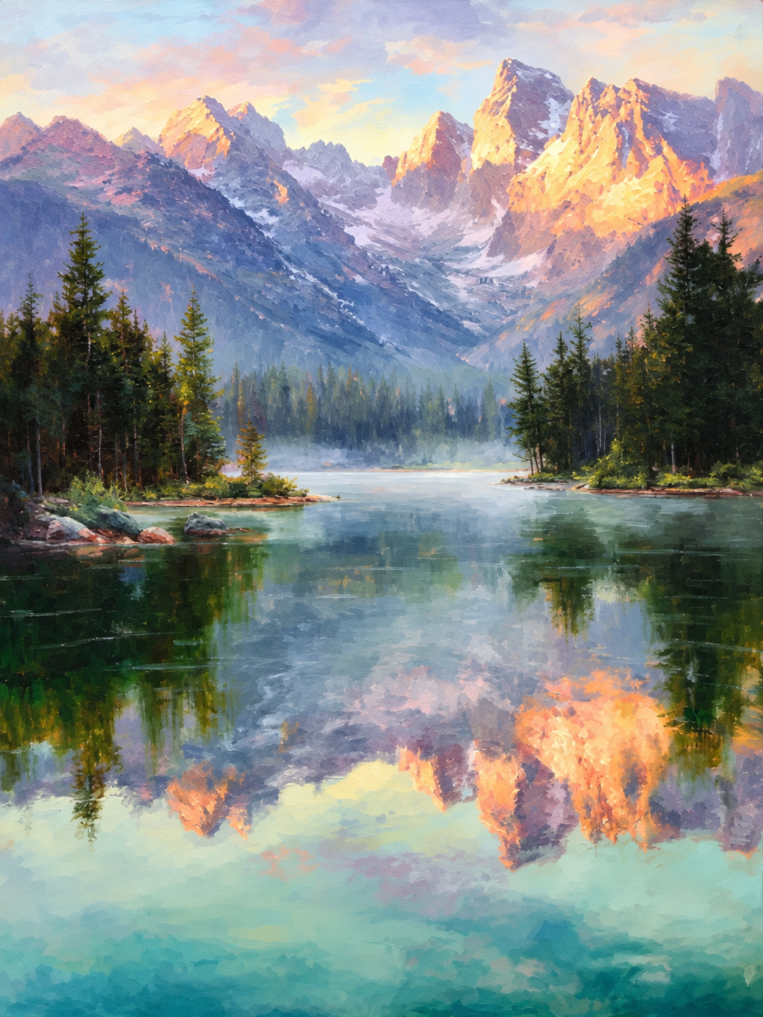 Lago entre Montañas II
