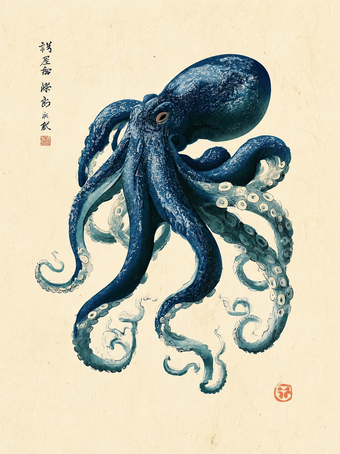 Pulpo Tinta Azul
