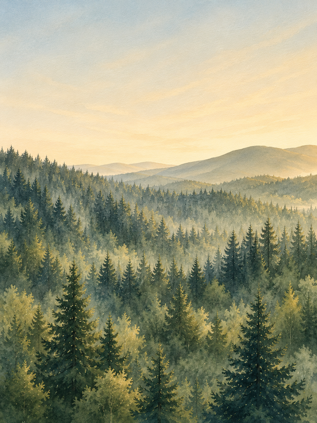 Pinos al Amanecer