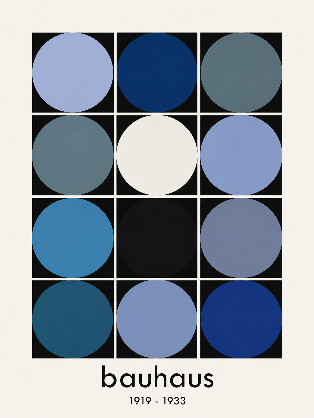 Bauhaus Cuadrícula Azul