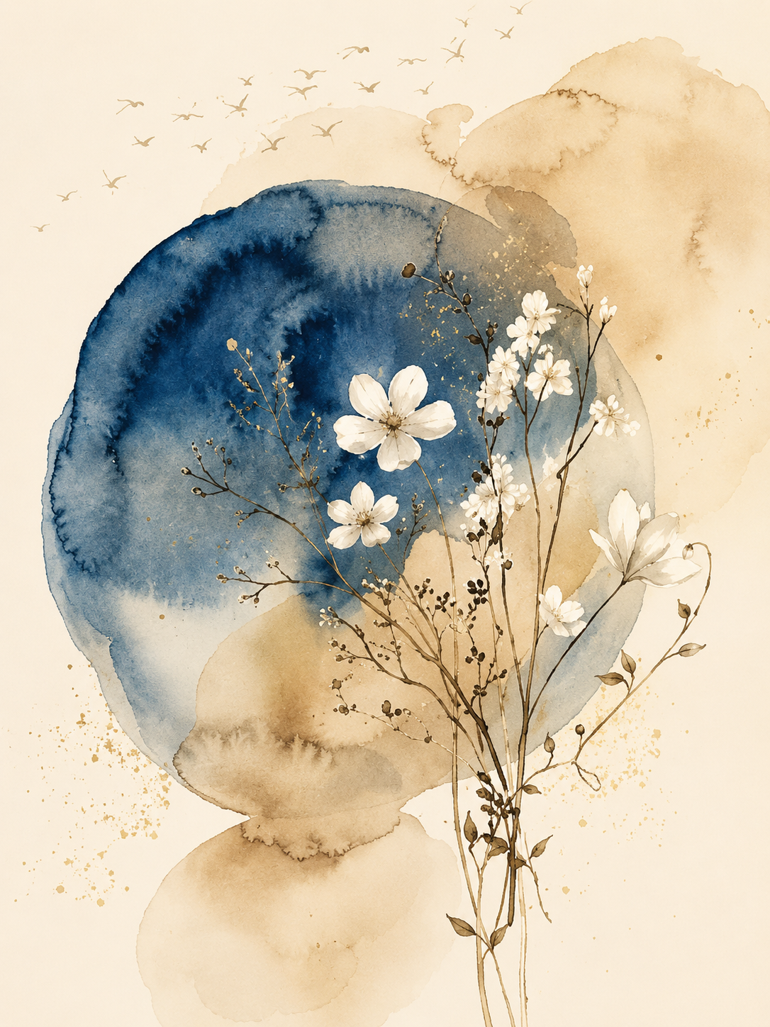 Luna Floral Azul