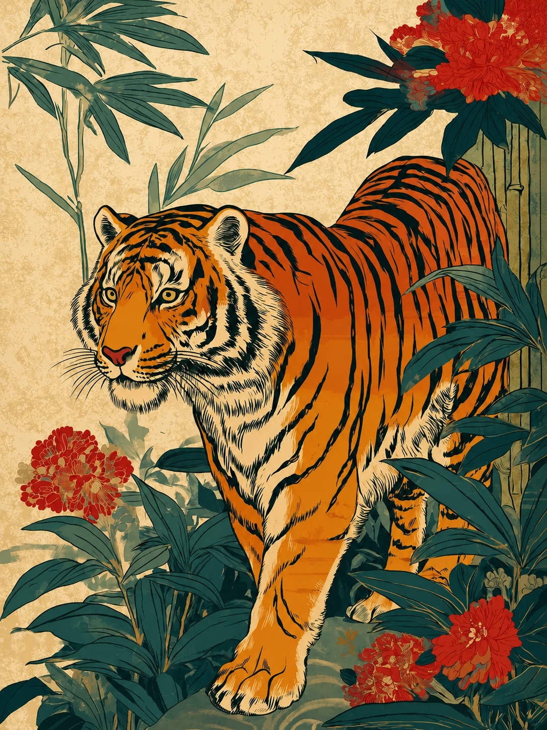 Tigre Bambú Japonés