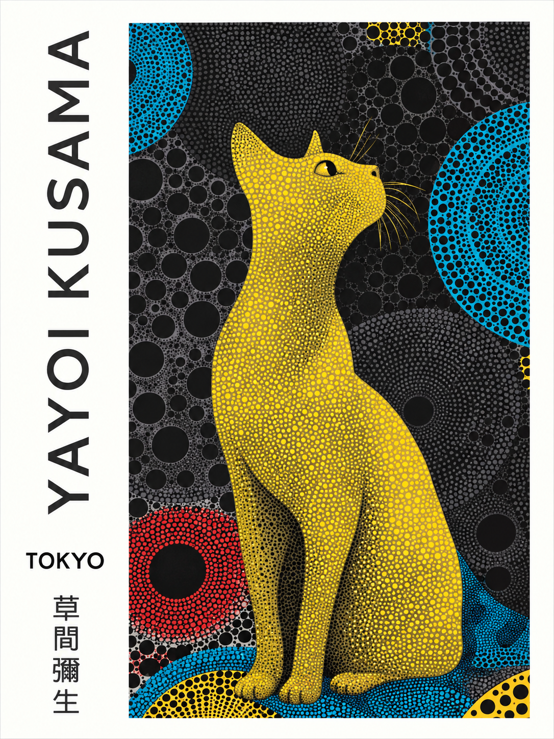 Yayoi Kusama — Gato dorado
