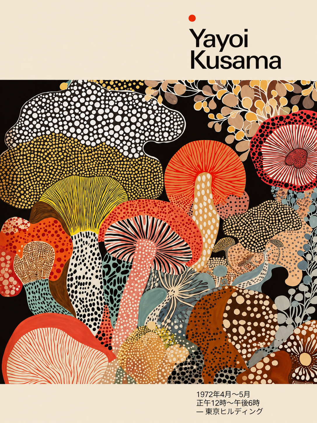 Yayoi Kusama — Hongos psicodélicos
