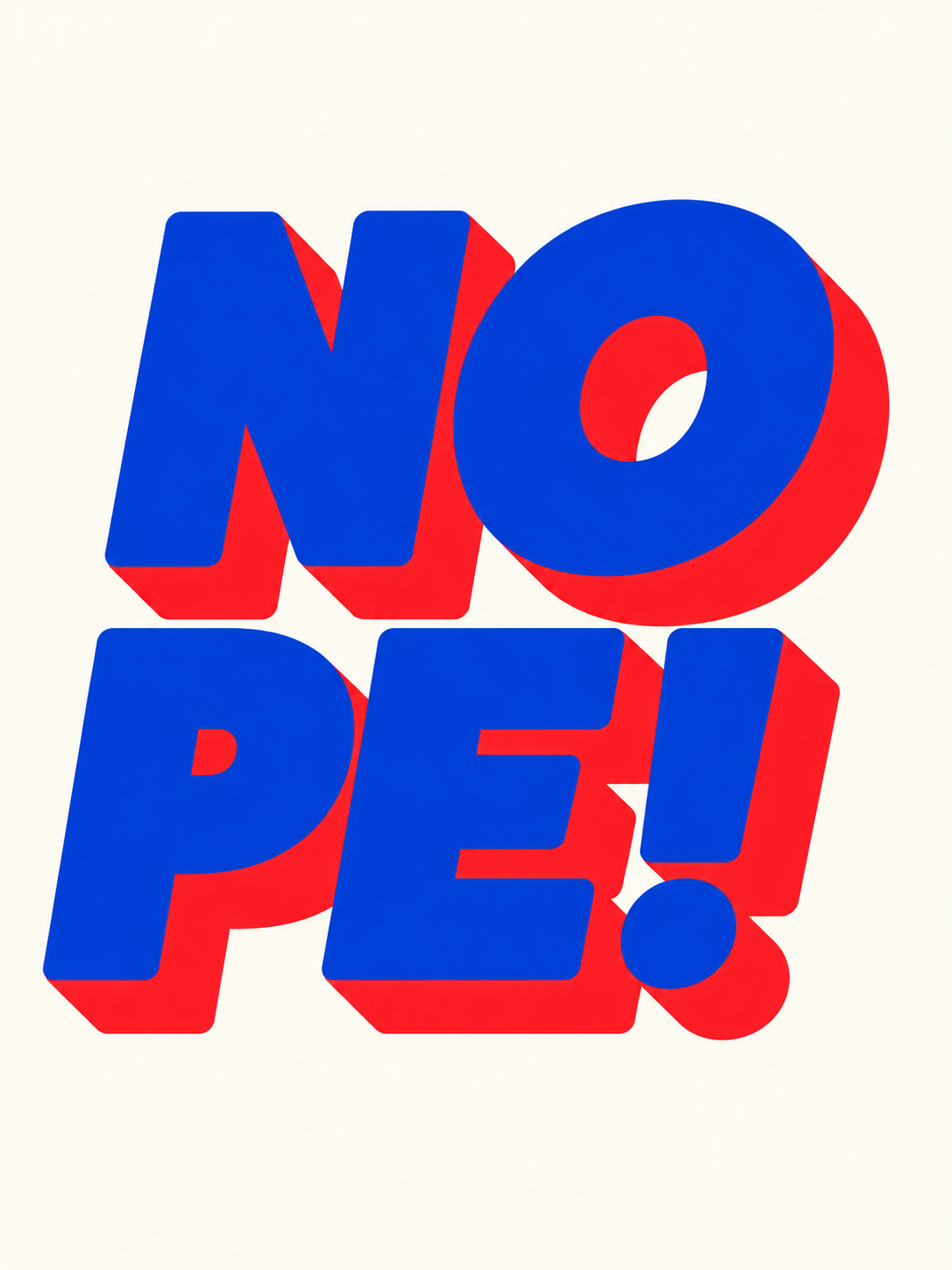 Nope Azul y Rojo - cuadro decorativo