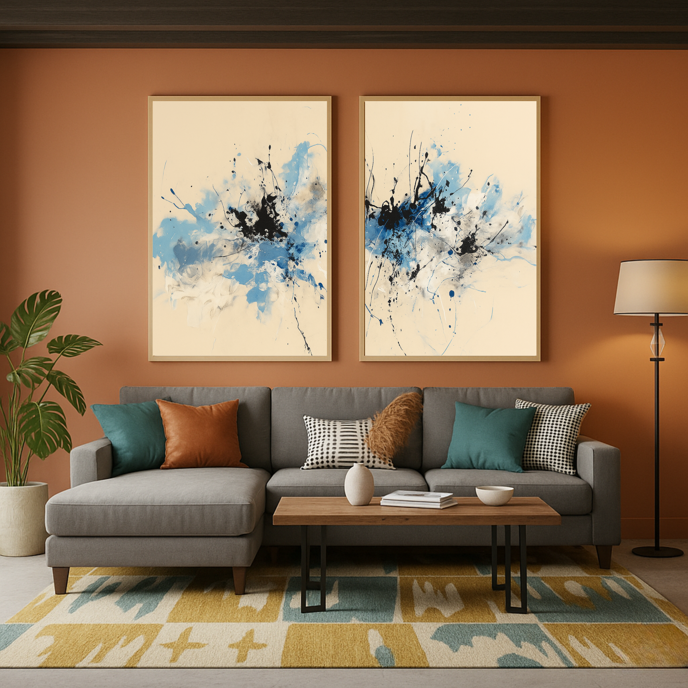 Set de 2 Abstracto #74