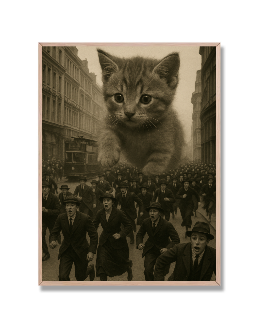 Gato y caos en la ciudad