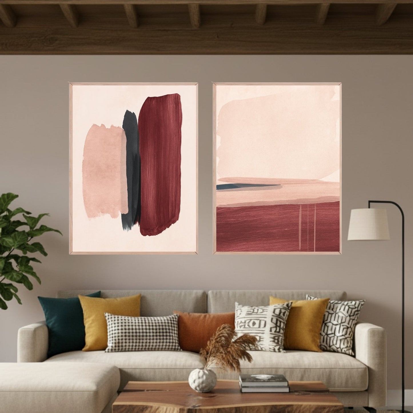 Set de 2 Trazos Abstractos
