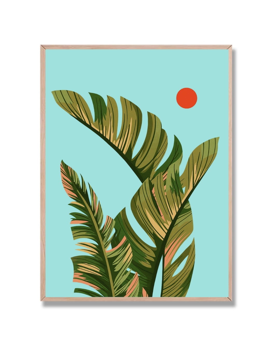 Planta tropical en celeste #2