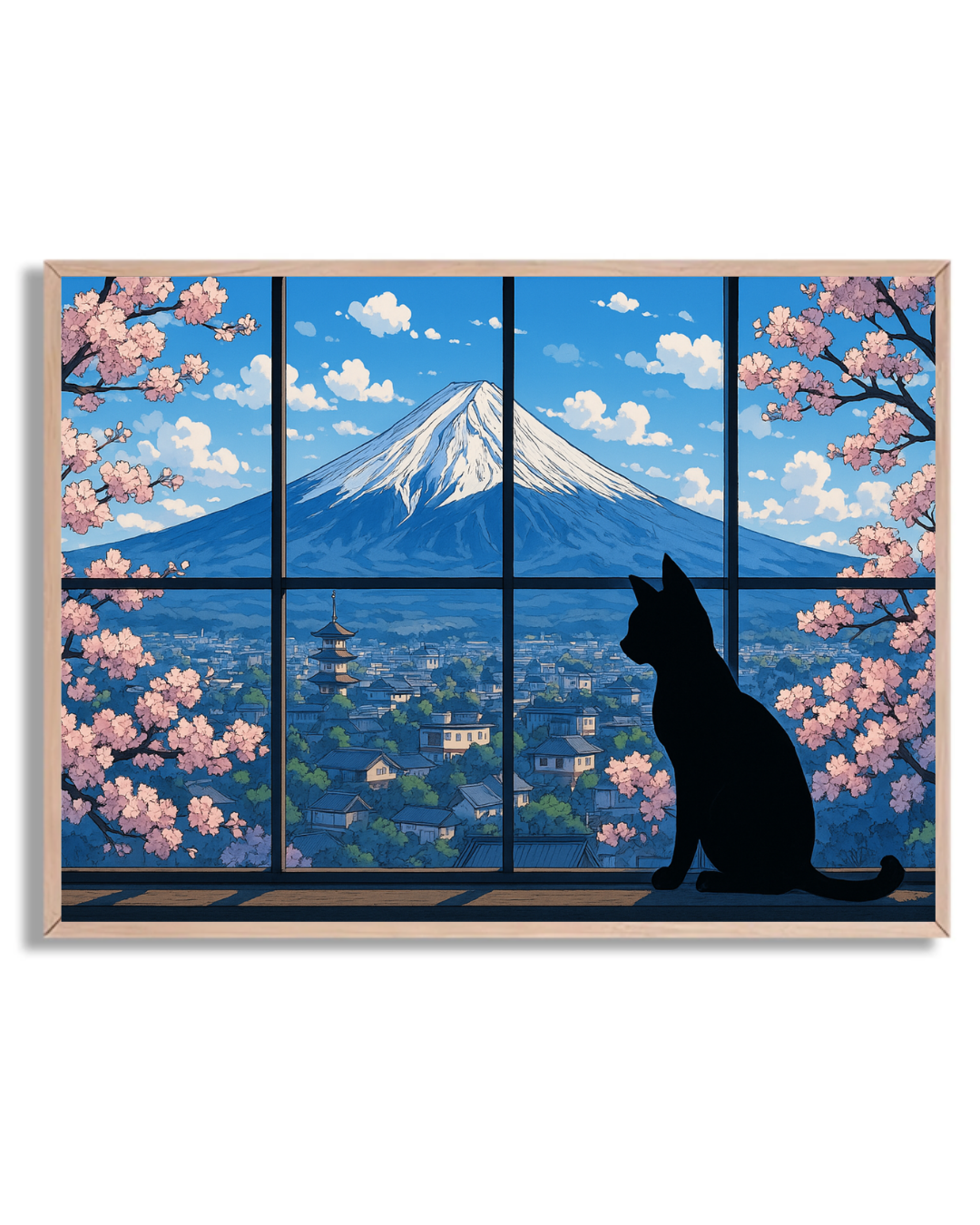 Gato mirando el Fuji 1