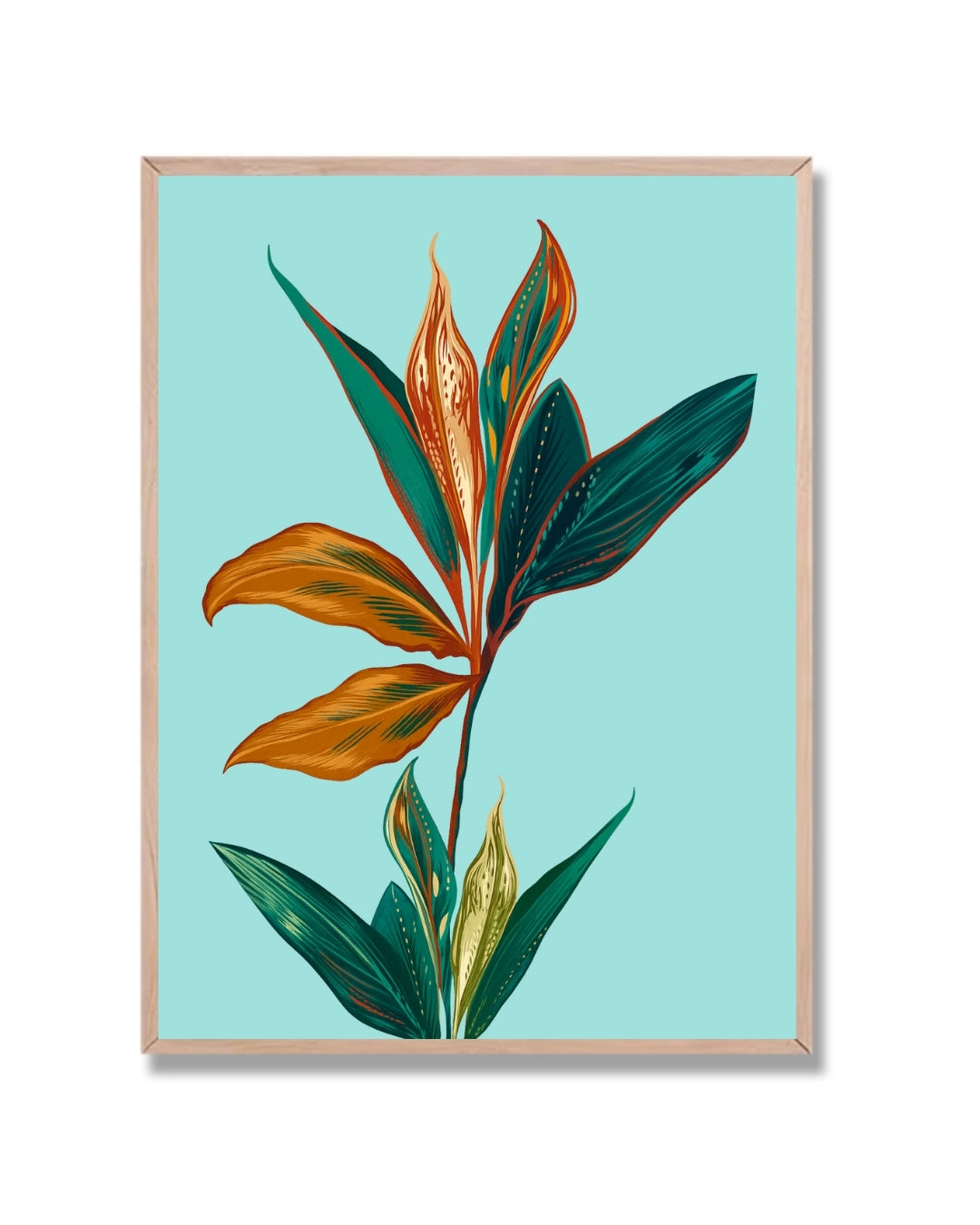 Planta tropical en celeste #3