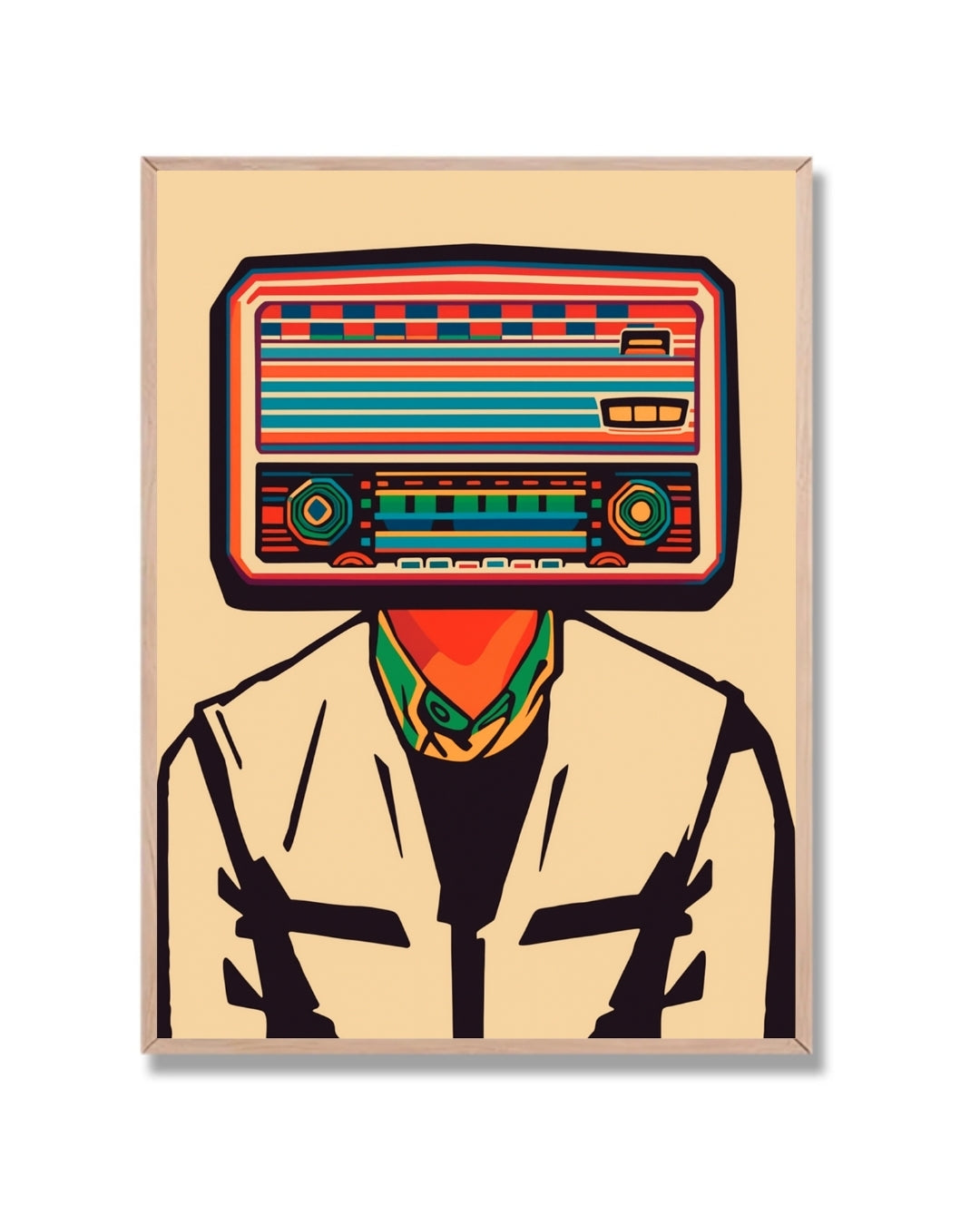 Cabeza de radio surreal