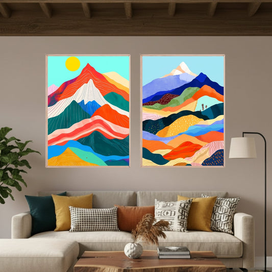 Set de 2 Montañas Color