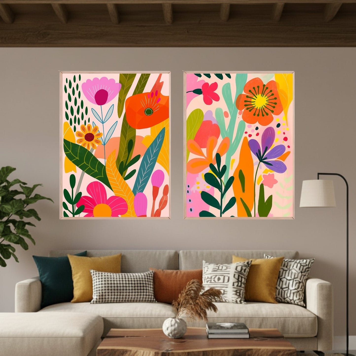 Set de 2 Flores Color