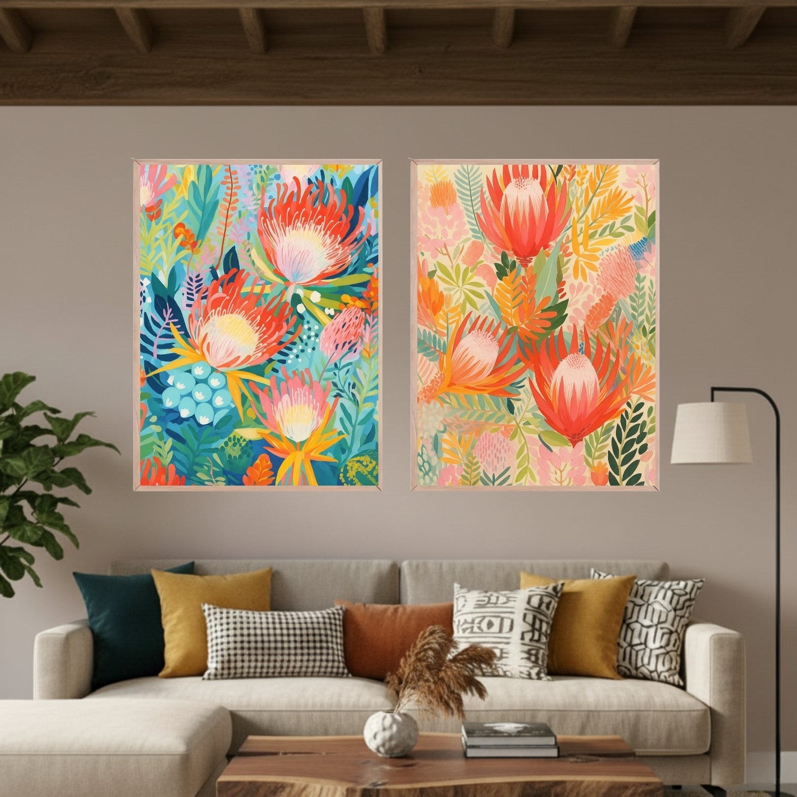 Set de 2 Floral Tropical