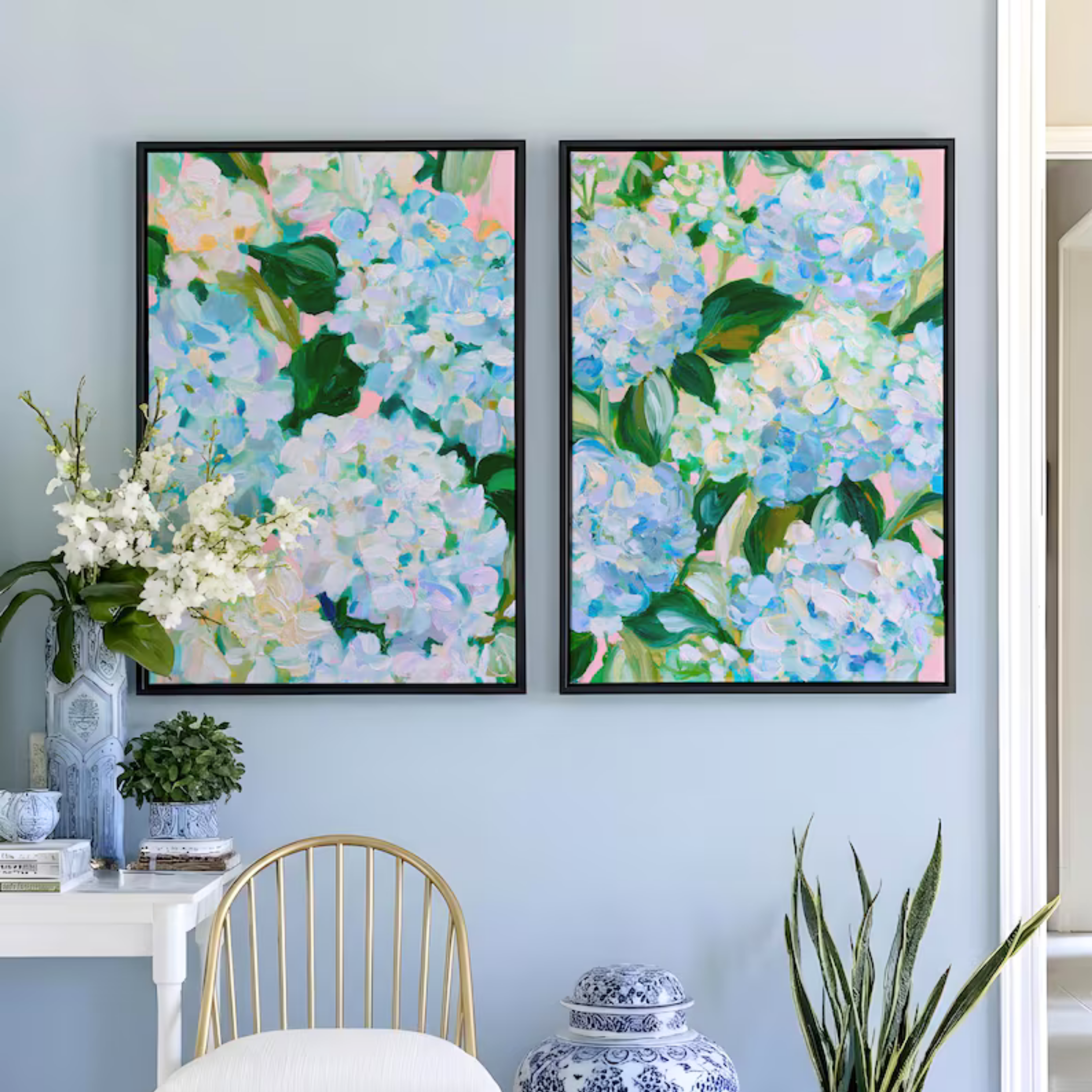 Set de 2 Hortensias Azules