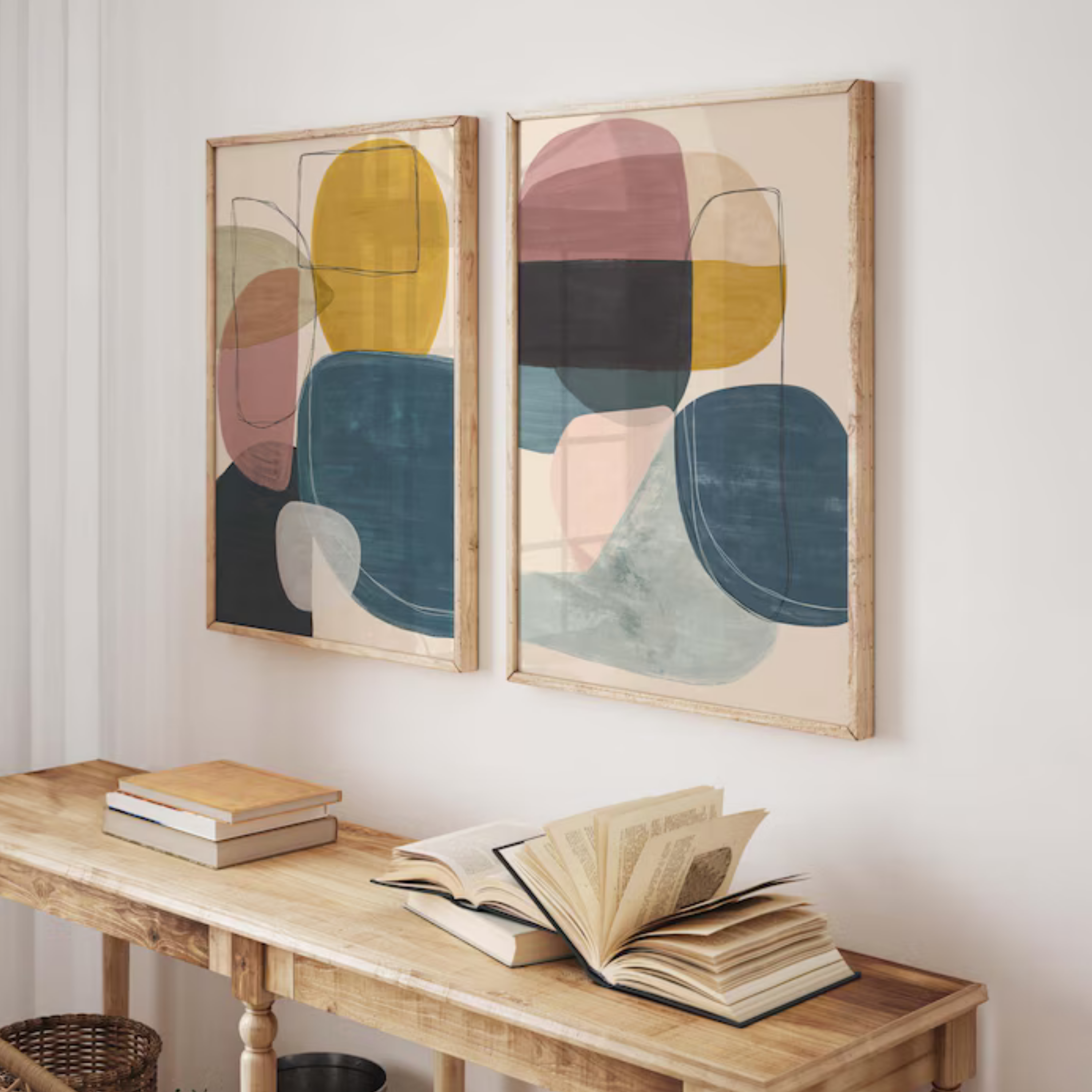 Set de 2 Abstracto Pastel