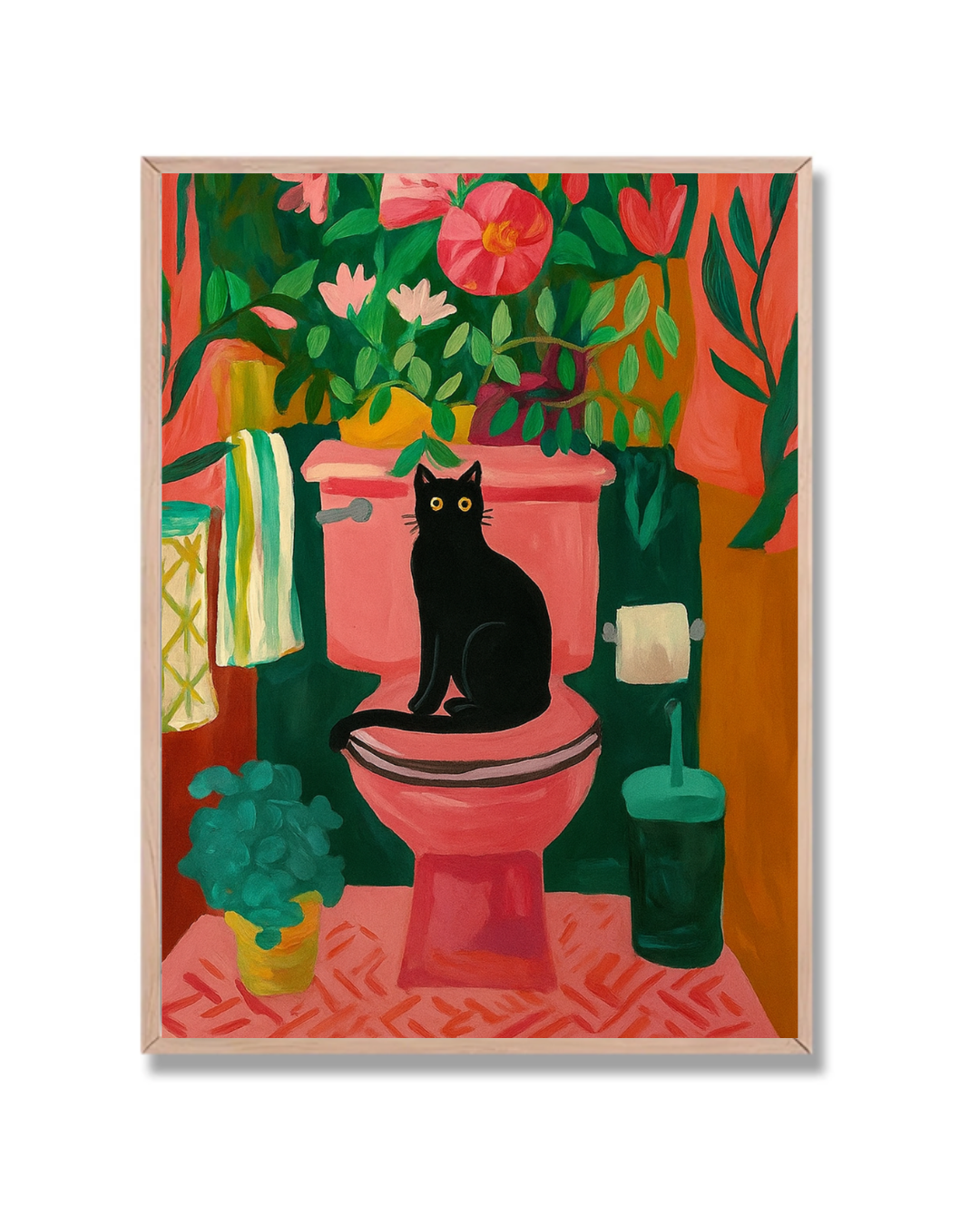 Baño con gato