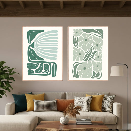 Set de 2 Flores Verdes