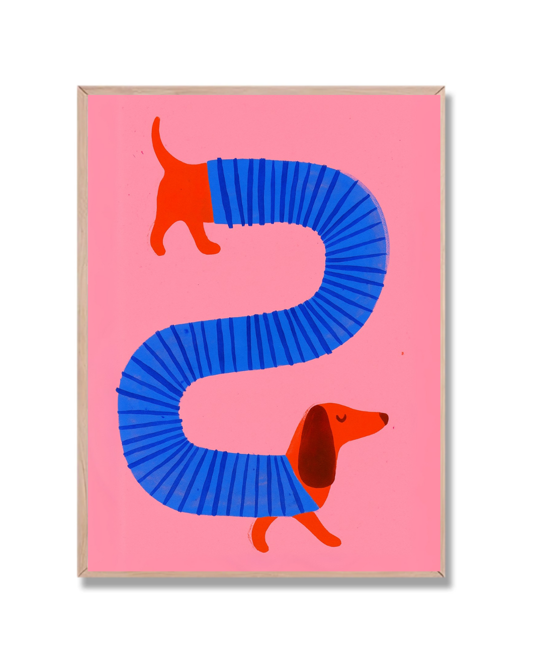 Perro salchicha estirado