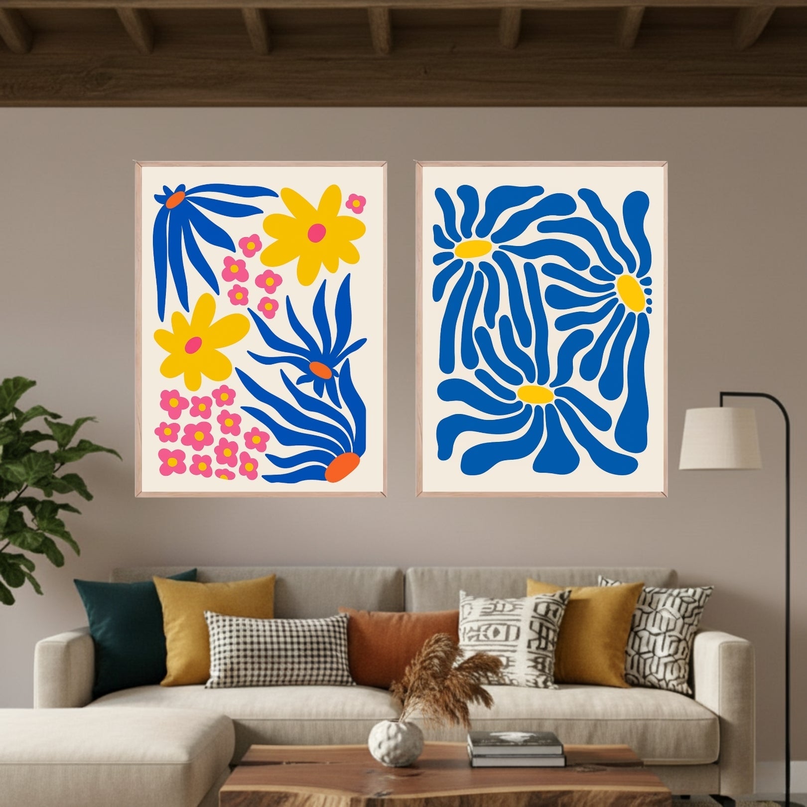 Set de 2 Hojas Azules