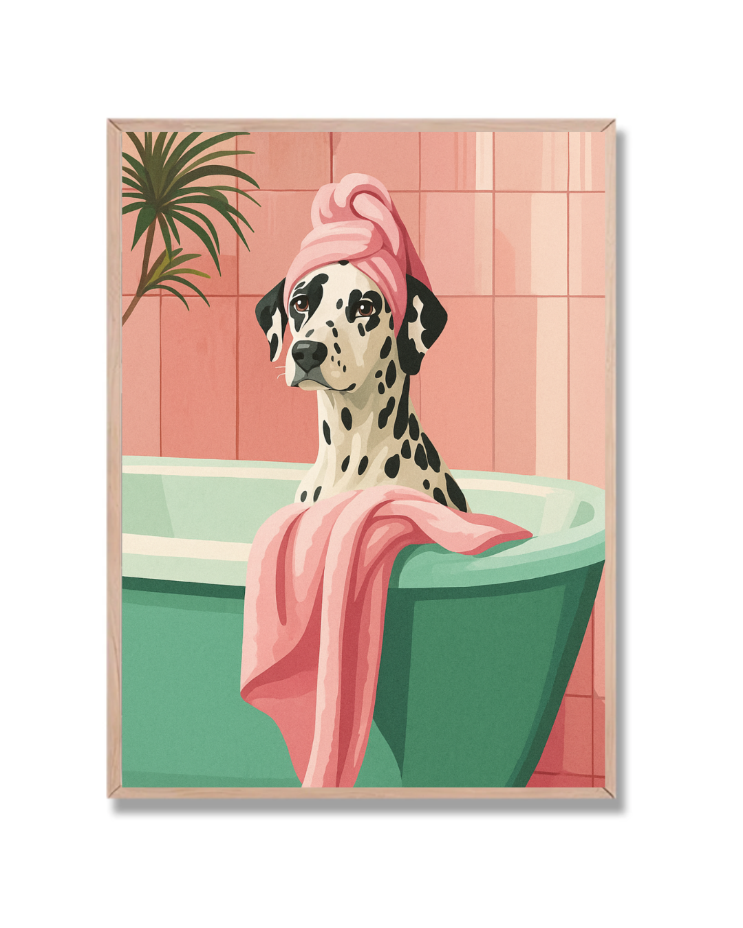 Dálmata en la bañera