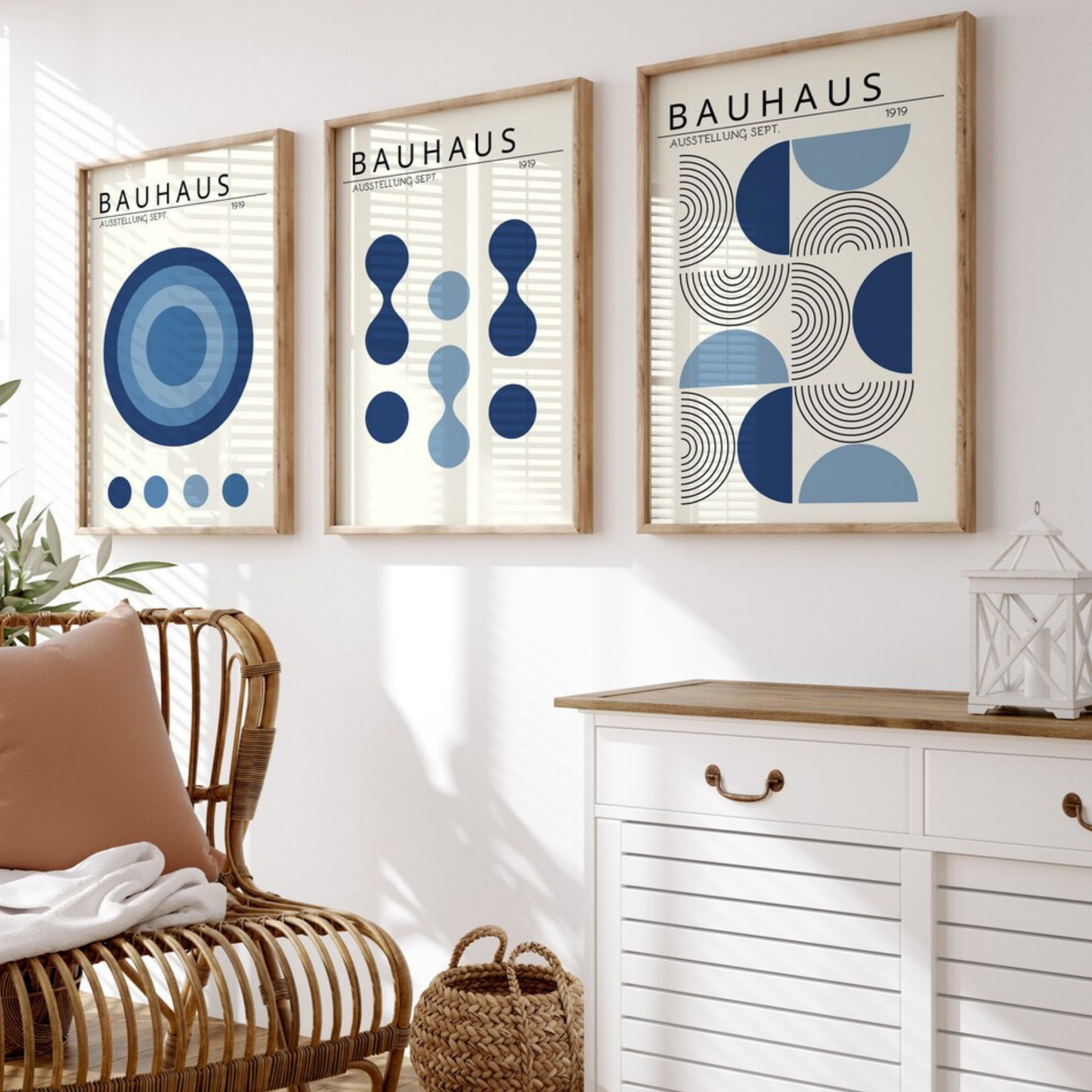 Set de 3 Bauhaus Celeste
