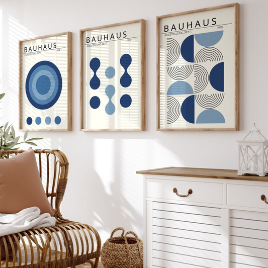Set de 3 Bauhaus Celeste