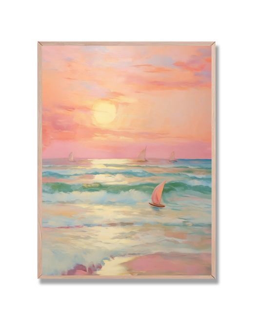 Velero y Mar rosado
