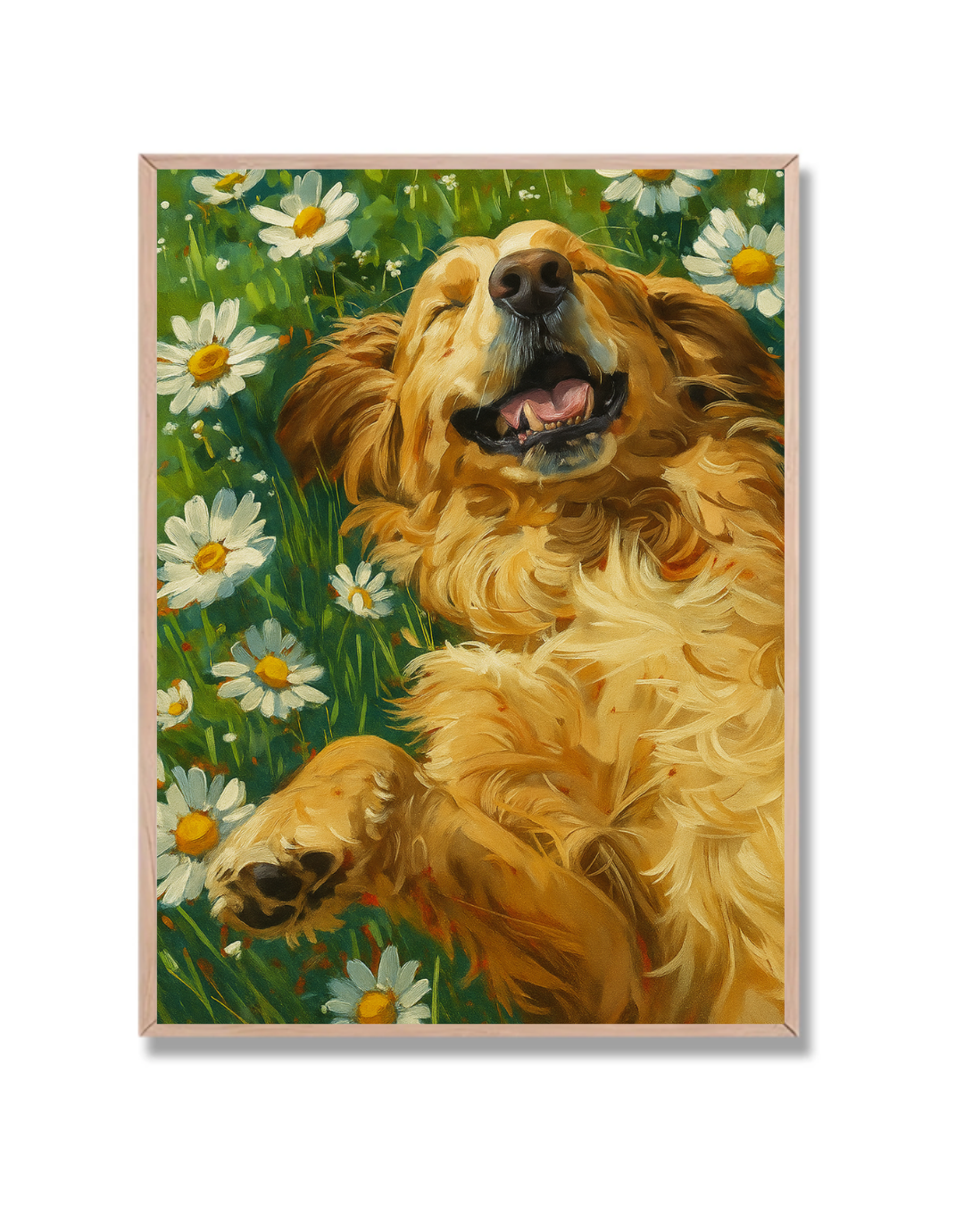 Golden disfrutando el campo