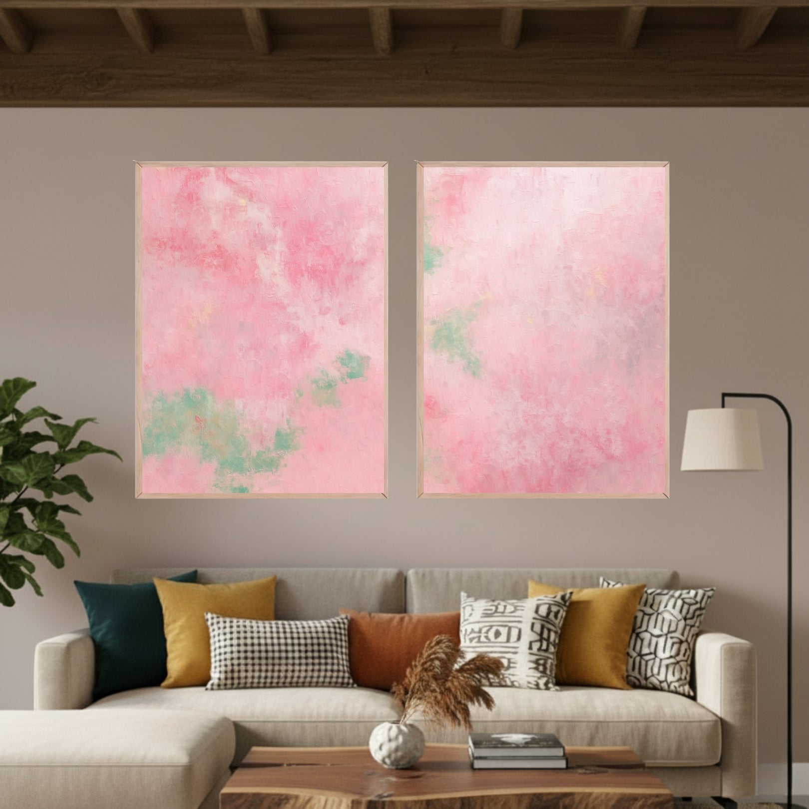 Set de 2 Flores Rosa