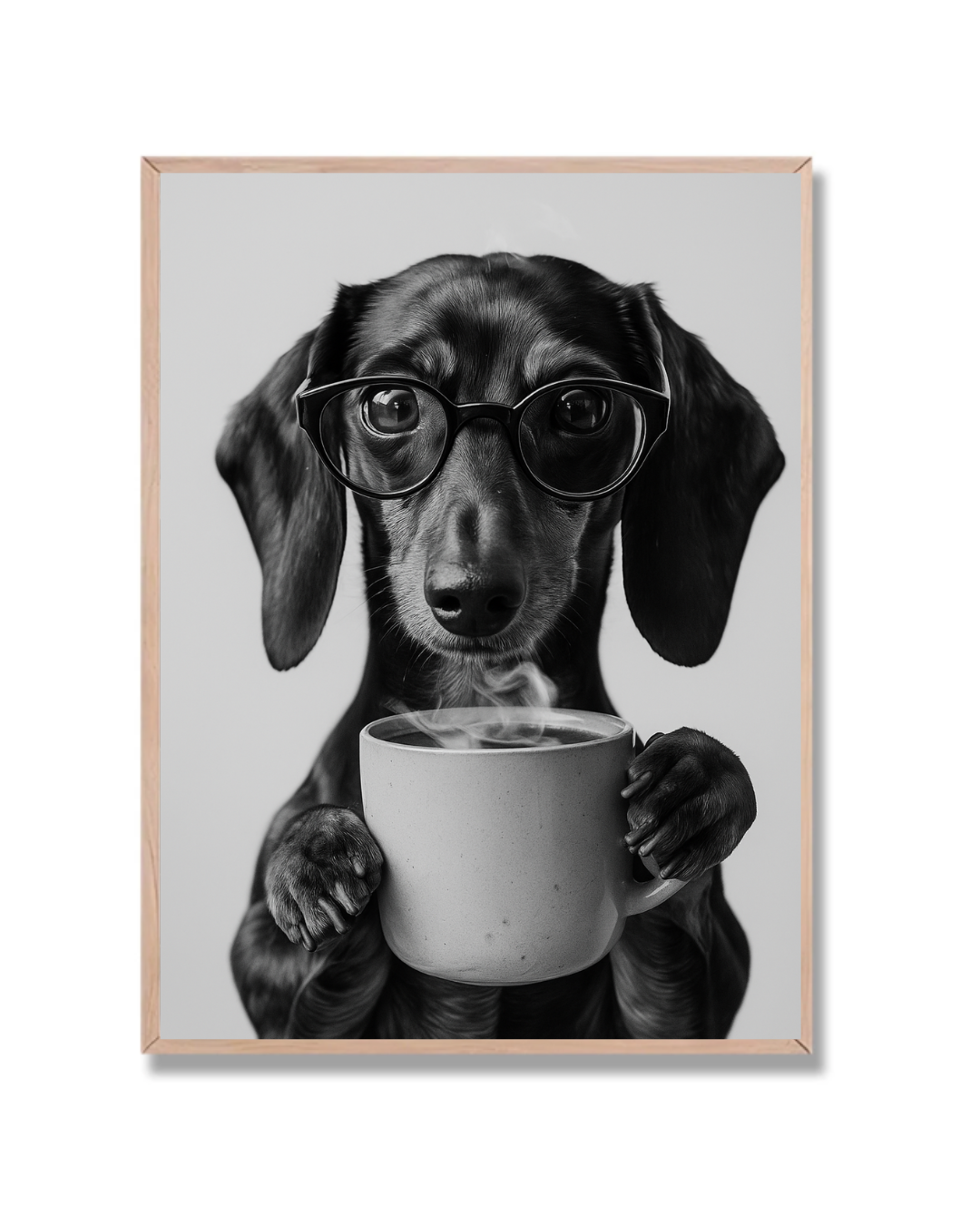 Perro con café