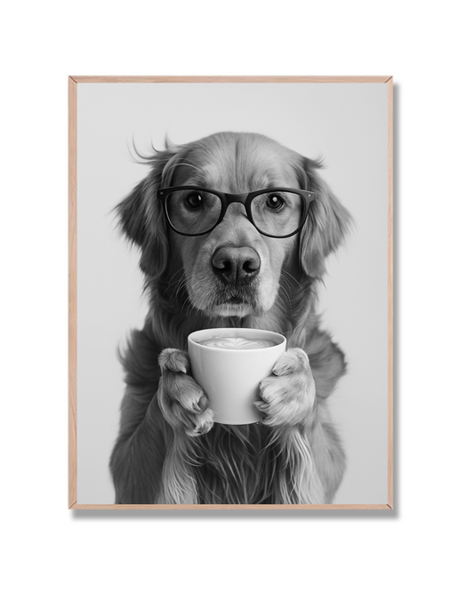 Golden con café