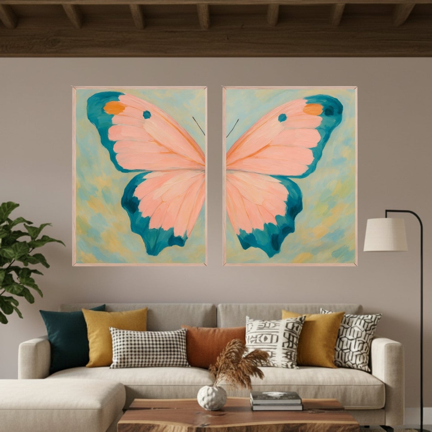 Set de 2 Mariposa Rosa