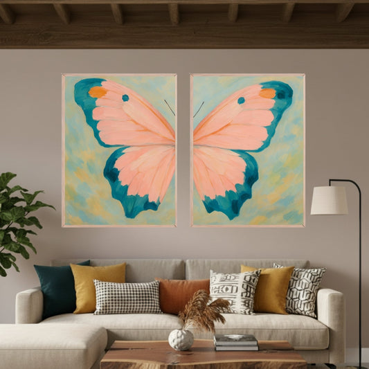 Set de 2 Mariposa Rosa