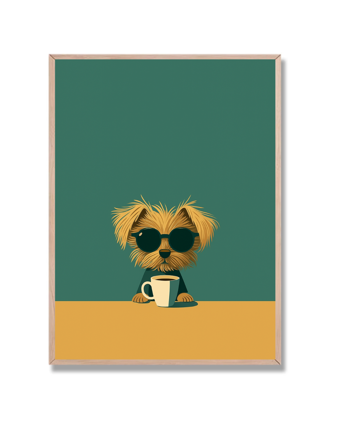 Perrito cool con café
