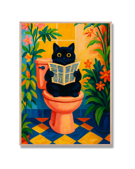 Gato en el baño