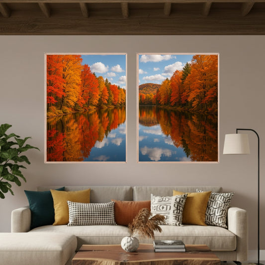 Set de 2 Otoño Lago