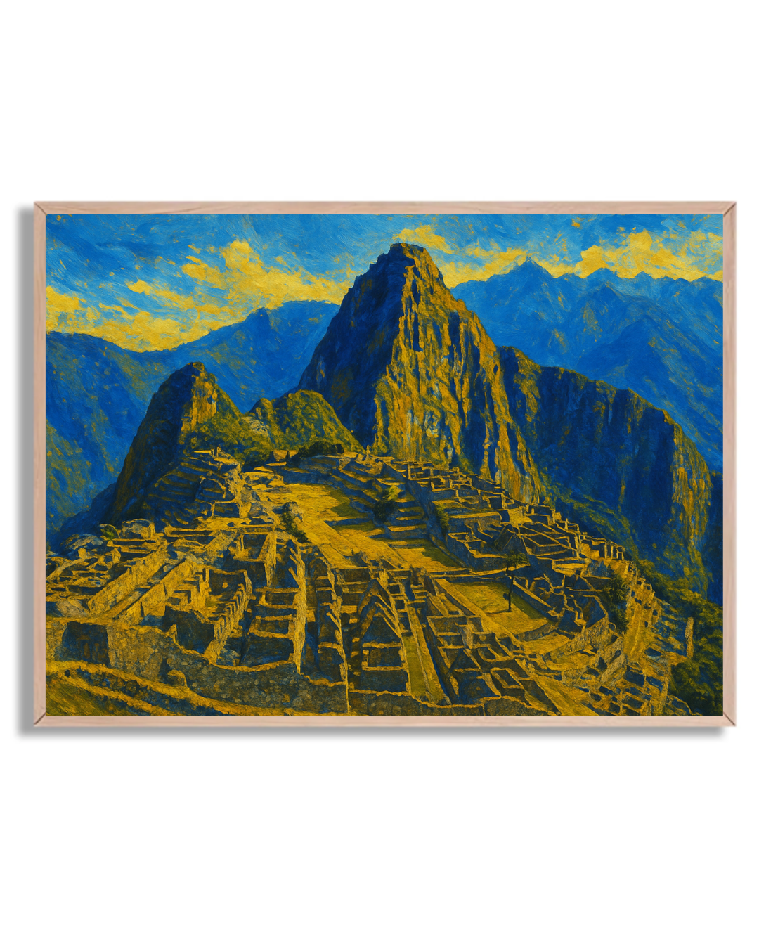 Machu Pichu azul y oro