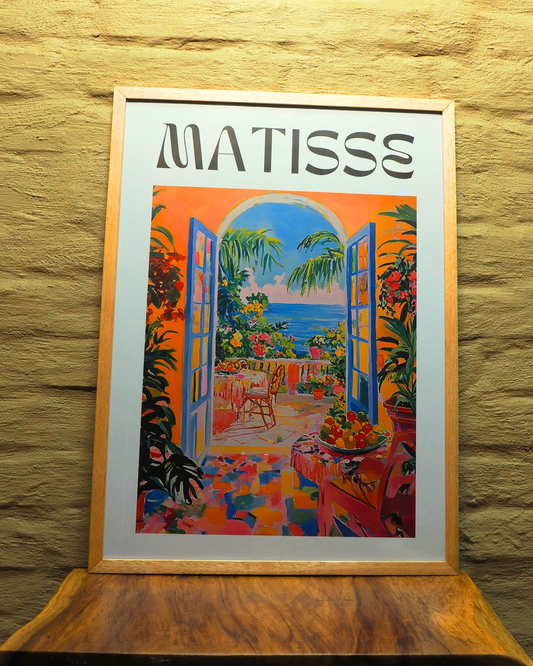 Matisse #3 - 56x40 cm - vidrio común - marco natural