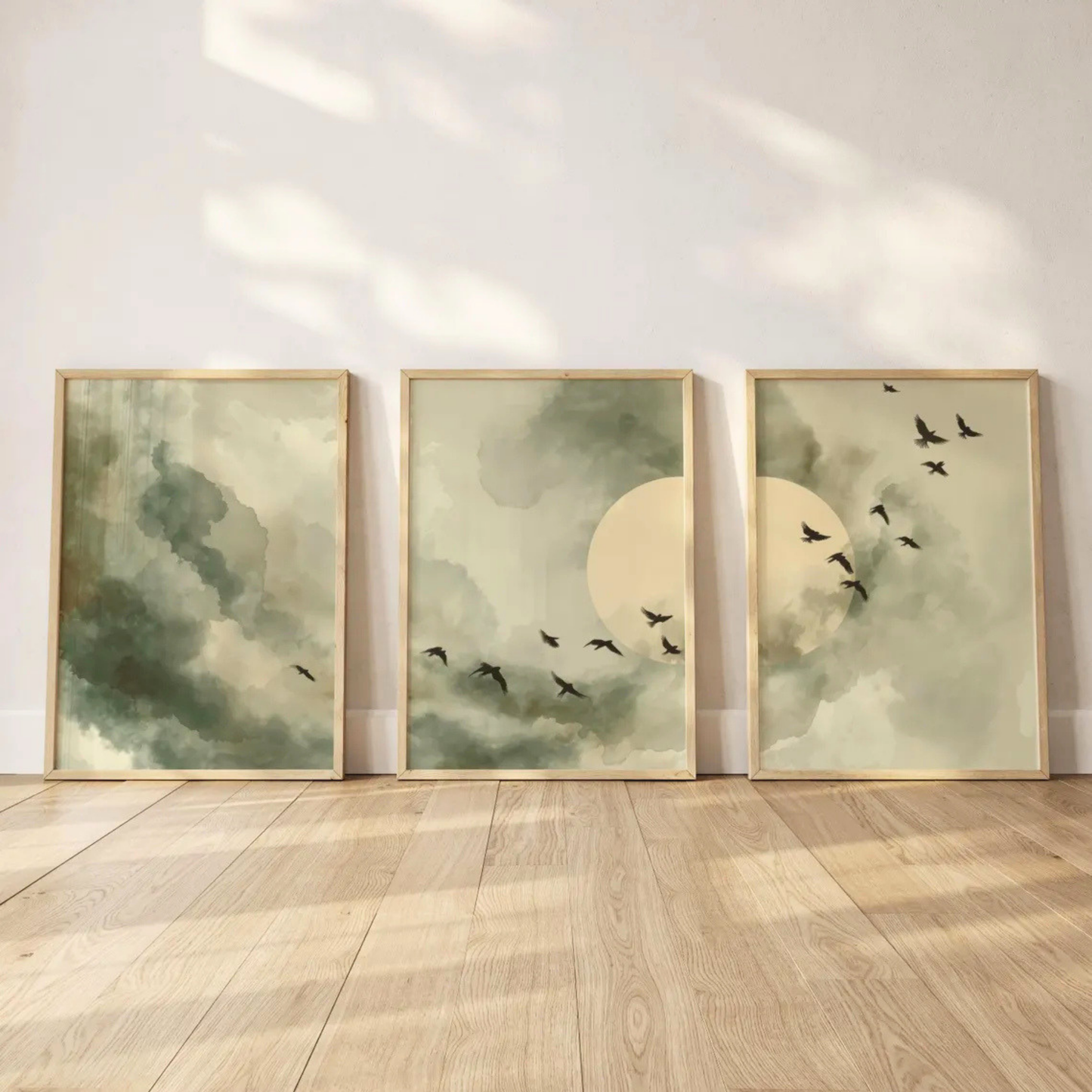 Set de 3 Aves y Nubes